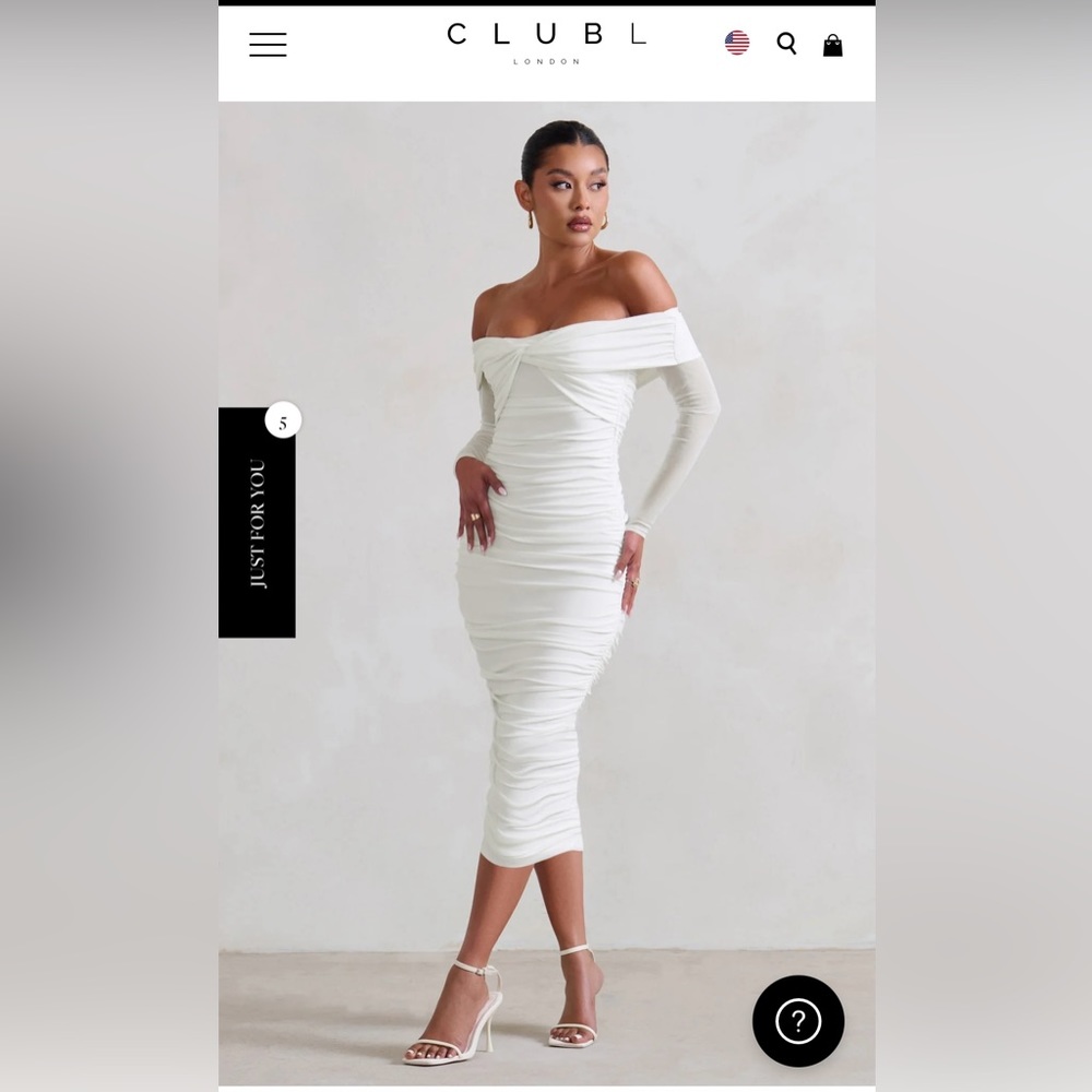 Beautiful Long sleeve white dress. Worn only once. Perfect condition.